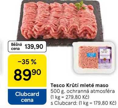 Tesco Krůtí mleté maso, 500 g