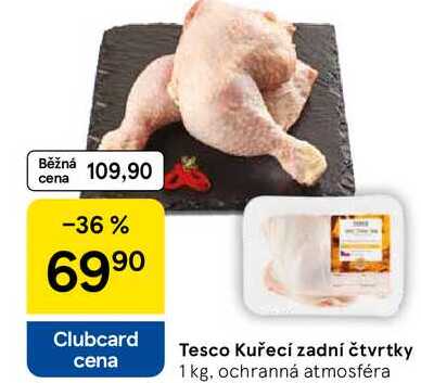 Tesco Kuřecí zadní čtvrtky, 1 kg