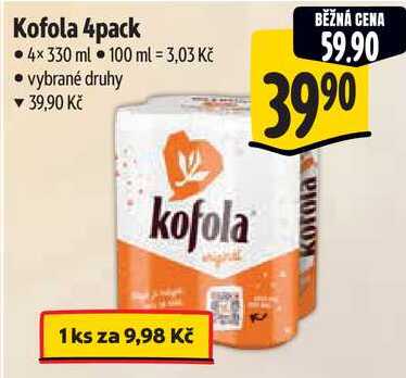 Kofola 4pack, 4x 330 ml 