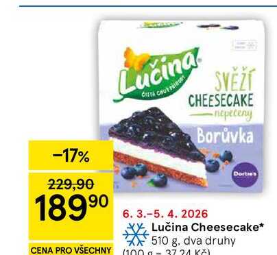 Lučina Cheesecake, 510 g 