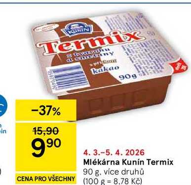 Mlékárna Kunín Termix, 90 g 
