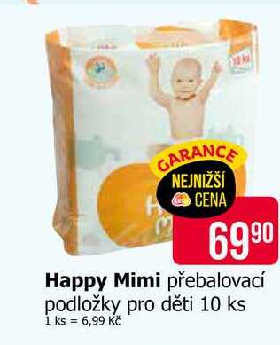 Happy Mimi přebalovací podložky pro děti 10 ks 