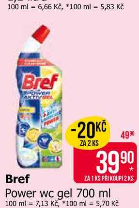 Bref Power wc gel 700 ml 
