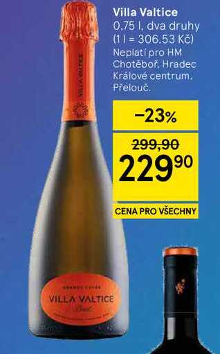 Villa Valtice, 0,75 l, dva druhy  
