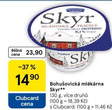 Bohušovická mlékárna Skyr, 130 g, více druhů 