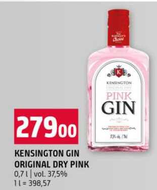 KENSINGTON GIN ORIGINAL DRY PINK 0,7 l