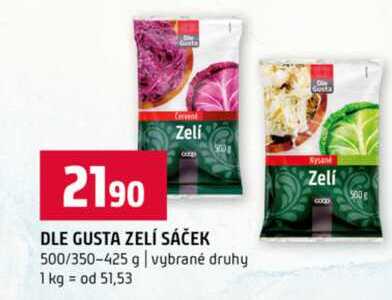 DLE GUSTA ZELÍ SÁČEK 500/350-425 g