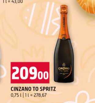 CINZANO TO SPRITZ 0,75 l
