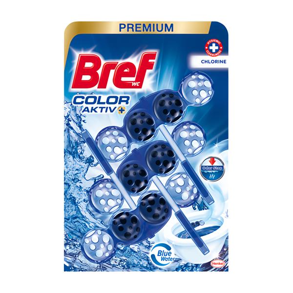Bref Color Aktiv Chlorine tuhý WC blok 3x50 g