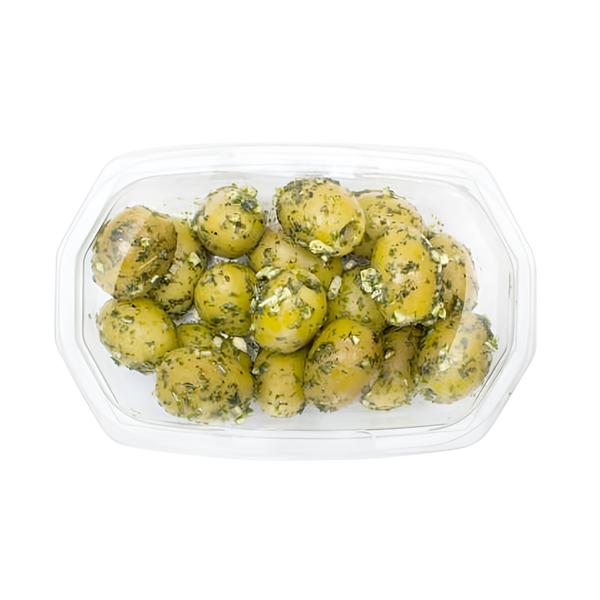 Table foods Zelené olivy v bylinkovo-česnekové marinádě