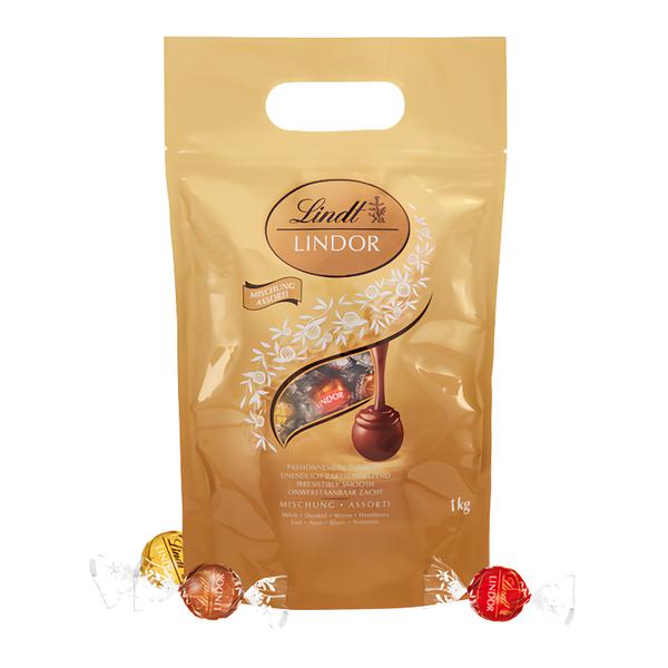 Lindt Bonboniéra Lindor Megabalení čokoládových pralinek zlatý mix