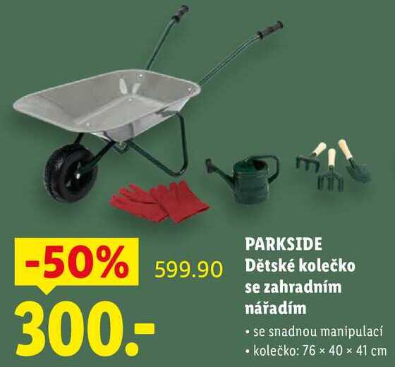 PARKSIDE Dětské kolečko se zahradním nářadím