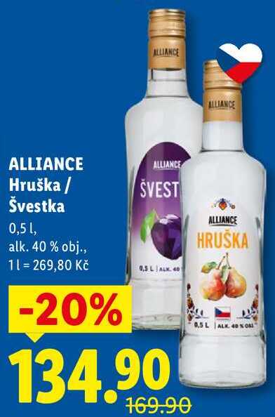 ALLIANCE Hruška/Švestka, 0,5 l