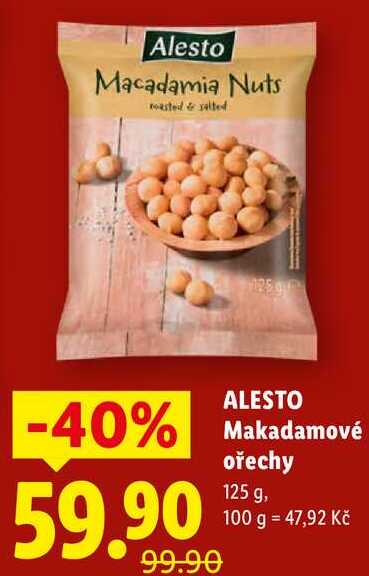 ALESTO Makadamové ořechy, 125 g