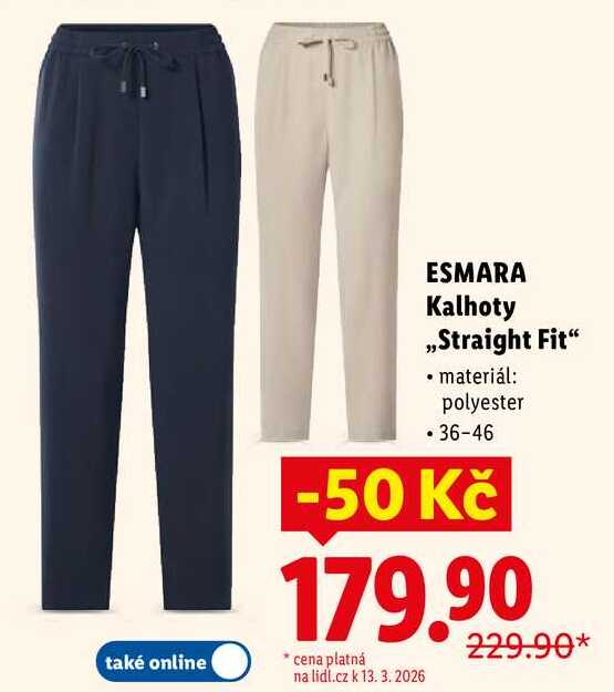 ESMARA Kalhoty „Straight Fit" 