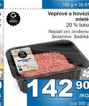 Vepřové a hovězí mleté 20% tuku 1kg