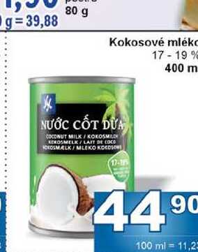 Kokosové mléko 17-19 % 400 ml