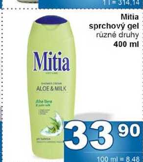 Mitia sprchový gel různé druhy 400 ml 