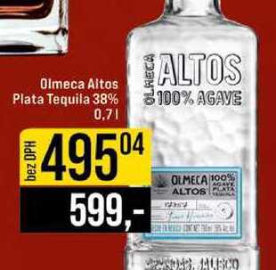 Olmeca Altos Plata Tequila 38% 0,7l