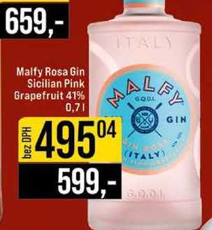 Malfy Rosa Gin Sicilian Pink Grapefruit 41% 0,7l