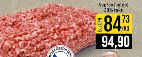 Vepřové mleté 20% tuku 1kg
