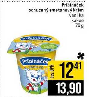 Pribináček ochucený smetanový krém vanilka kakao 70g