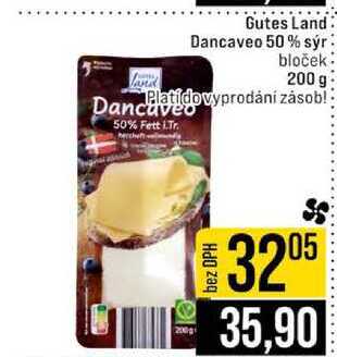 Gutes Land Dancaveo 50% sýr bloček 200 g