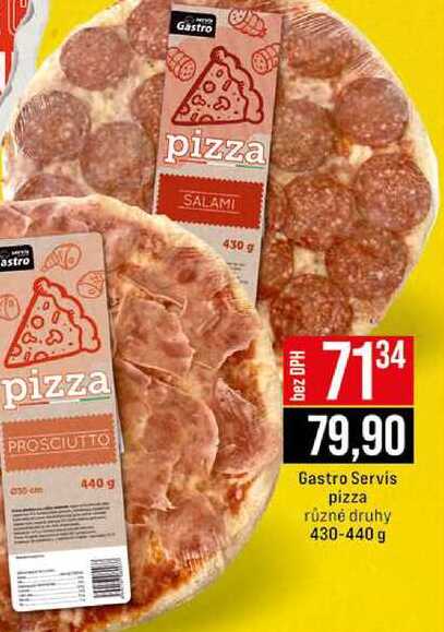 Gastro Servis pizza různé druhy 430-440 g 
