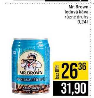 Mr. Brown ledová káva různé druhy 0,24l