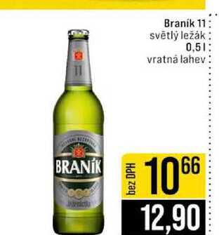 Braník 11 světlý ležák 0,5l