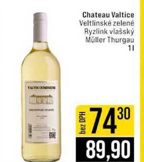 Chateau Valtice Veltlinské zelené Ryzlink vlašský Müller Thurgau 1l
