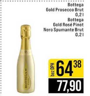 Bottega Gold Prosecco Brut 0,2l Bottega Gold Rose Pinot Nero Spumante Brut 0,2l