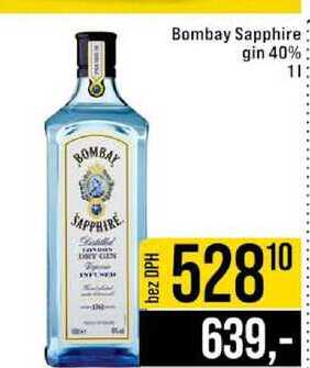 Bombay Sapphire gin 40% 1l