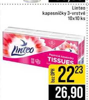 Linteo kapesníčky 3-vrstvé 10x10 ks