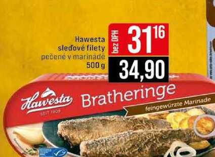 Hawesta sledové filety pečené v marinade 500 g