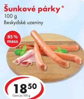 Šunkové párky, 100 g