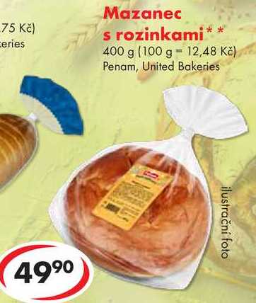 Mazanec s rozinkami, 400 g