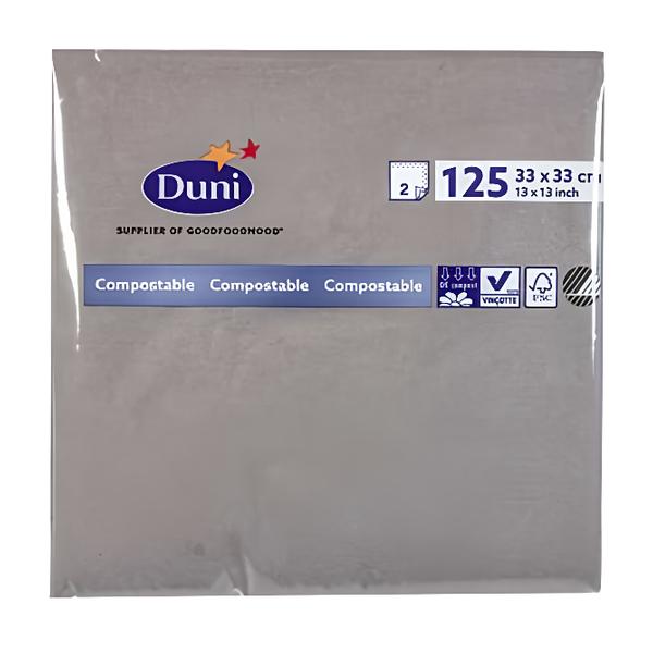 Duni Ubrousky 2-vrstvé, 33cm, tmavě šedé