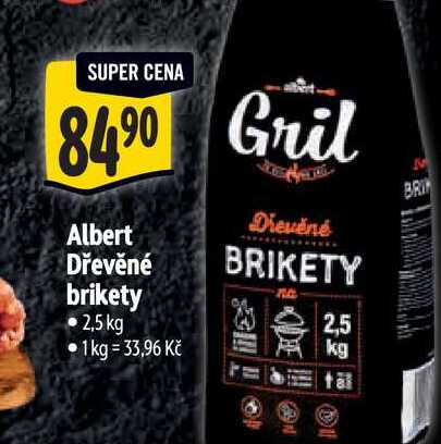  Albert Dřevěné brikety 2,5 kg 