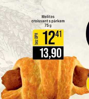 Melites croissant s párkem 75g