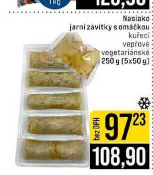 Nasiako jarní závitky s omáčkou kuřecí vepřové vegetariánské 250 g (5x50 g)