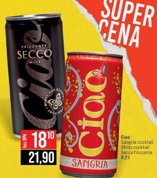 Ciao Sangria cocktail Sfritz cocktail Secco frizzante 0,2l 