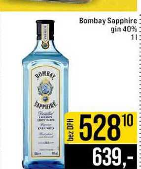 Bombay Sapphire gin 40% 1l