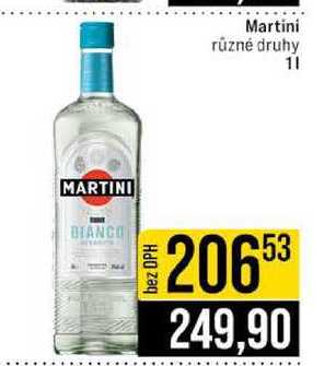 Martini různé druhy 1l