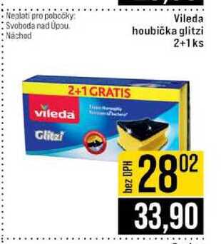 Vileda houbička glitzi 2+1ks