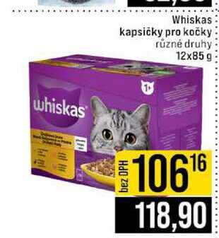 Whiskas kapsičky pro kočky různé druhy 12x85 g 
