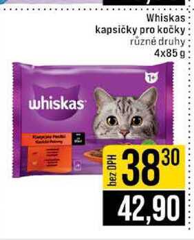 Whiskas kapsičky pro kočky různé druhy 4x85g