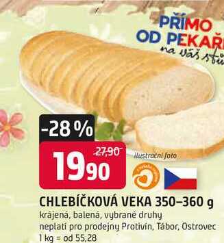 CHLEBÍČKOVÁ VEKA 350-360 g krájená, balená