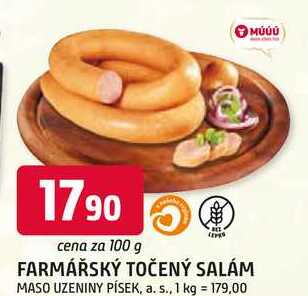 FARMÁŘSKÝ TOČENÝ SALÁM 100g