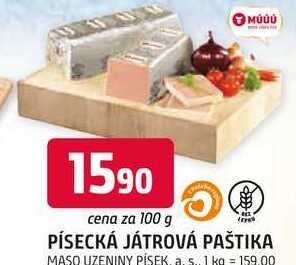 PÍSECKÁ JÁTROVÁ PAŠTIKA 100g